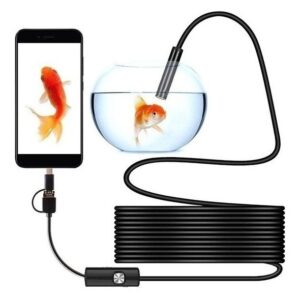 Endoscópio Câmera Otg Android 5m Cabo Usb Led