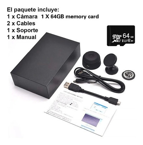 Mini Espião Câmera Hd Detecta Micr Moviment+cartão De Memóri - Imagem 3