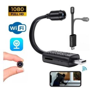 Mini Câmera Hidden Usb Wifi Spy Gravando Áudio Discreto Vid