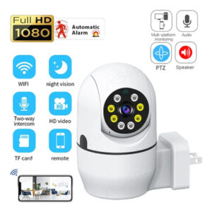 Câmera De Vigilância Sem Fio Wifi, Áudio Bidirecional, 1080p