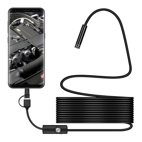Câmera Endoscópio 10m 6 Led Para Android