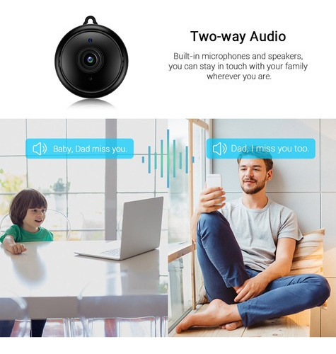 Mini Micro Câmera Monitoramento Espia Segurança Hd Wireless - Imagem 2