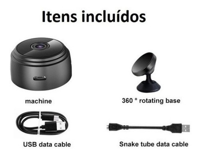 Camera Ip Espiã Wifi A9 Magnética Bateria Portatil Mini - Imagem 3