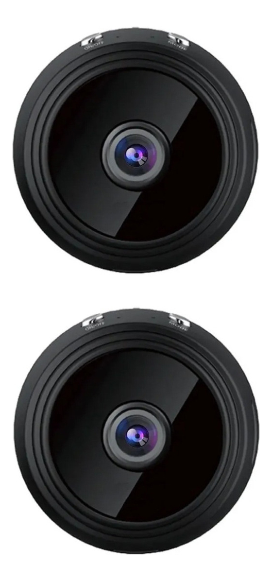 2x Mini Câmera Wifi Vigilância Longa Duração Hd 1080p