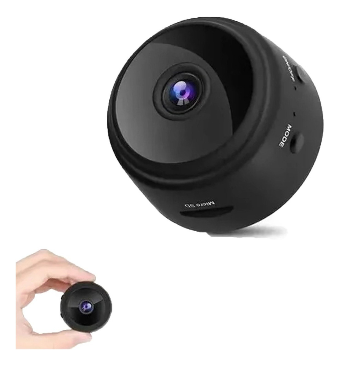 Mini Câmeras 360 Graus Hd 1080p Com Microfone Wifi Sem Fio