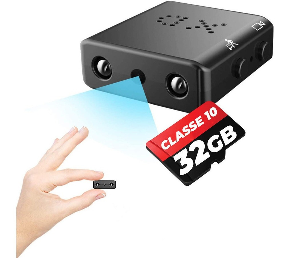 Micro Câmera Espiã Xd Monitoramento Fullhd Microfone + 32gb