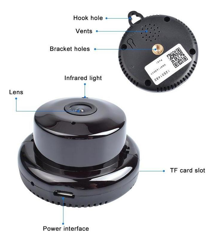 Mini Câmera Espiã Com Infravermelho Wifi Visão Noturna - Imagem 5