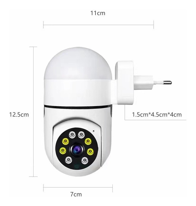 Minicámara Segurança Wifi Exterior Ampolleta Camara 360 - Imagem 4