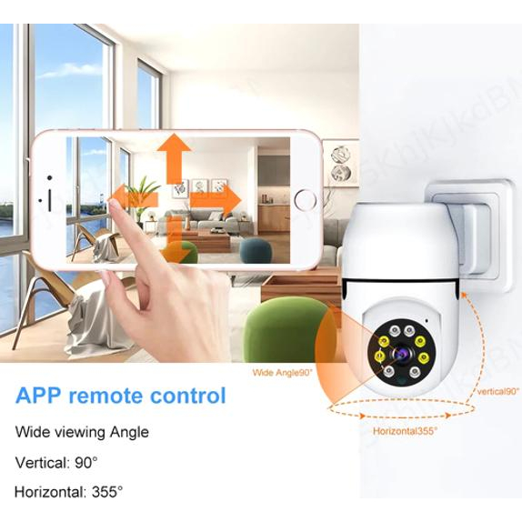 Câmera De Vigilância Wifi, Proteção De Segurança, Câmera Sem - Imagem 9