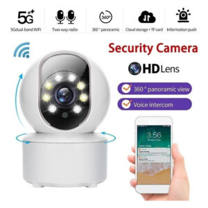 Câmera Ip 5g Wifi Wireless Visão Noturna Hd 1080p