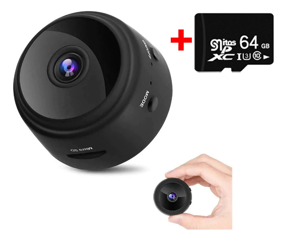 Cubo De Vigilância Wifi Câmera Longa Duração +cartão