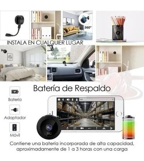 Camera Ip Espiã Wifi A9 Magnética Bateria Portatil Mini - Imagem 10