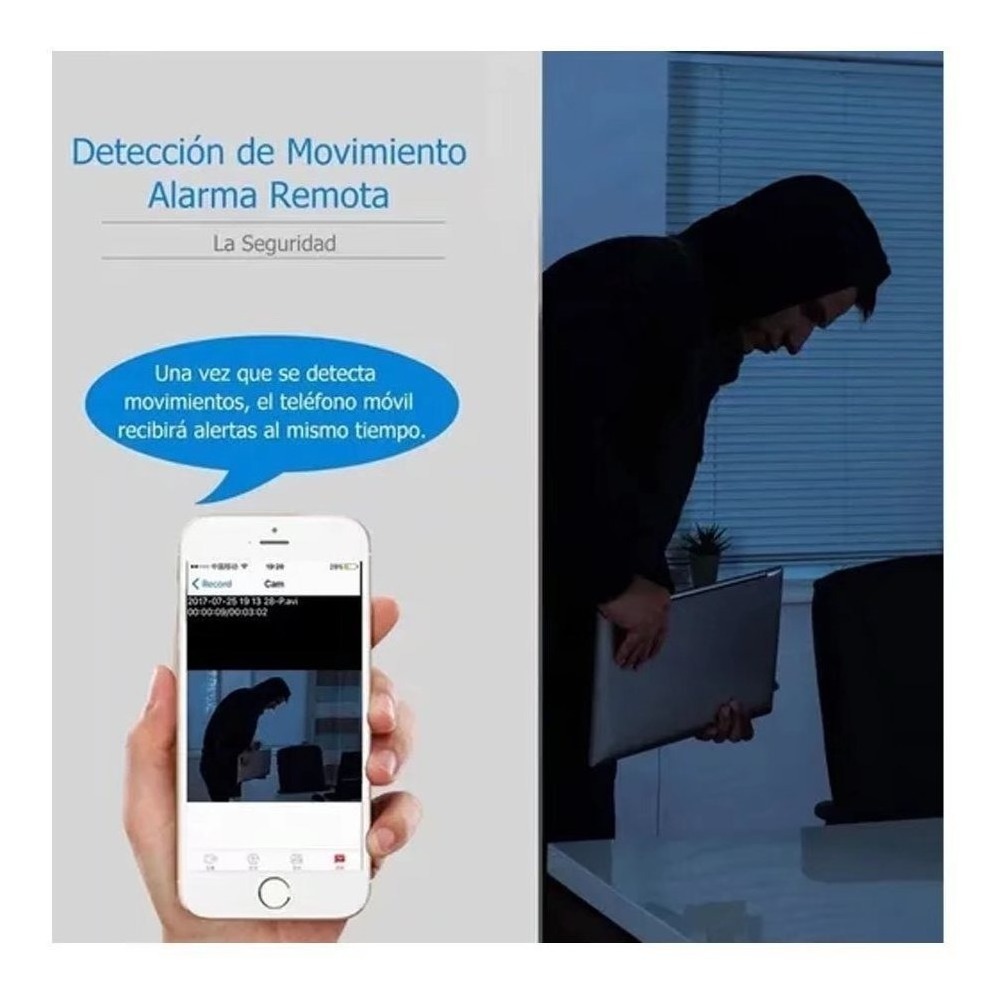 Camara De Segurança Residencial Wifi Hd Bateria Sem Fio Mini - Imagem 4