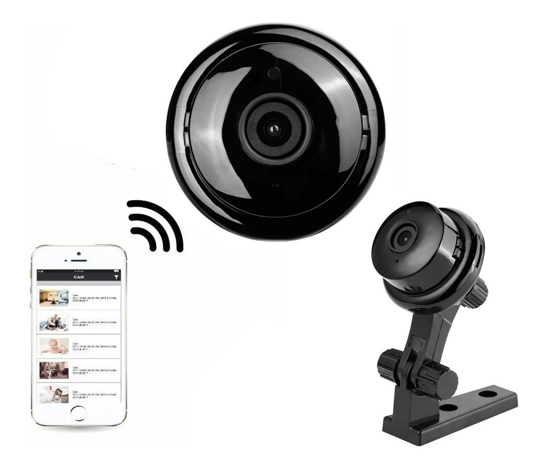 Mini Câmera Espiã Com Infravermelho Wifi Visão Noturna