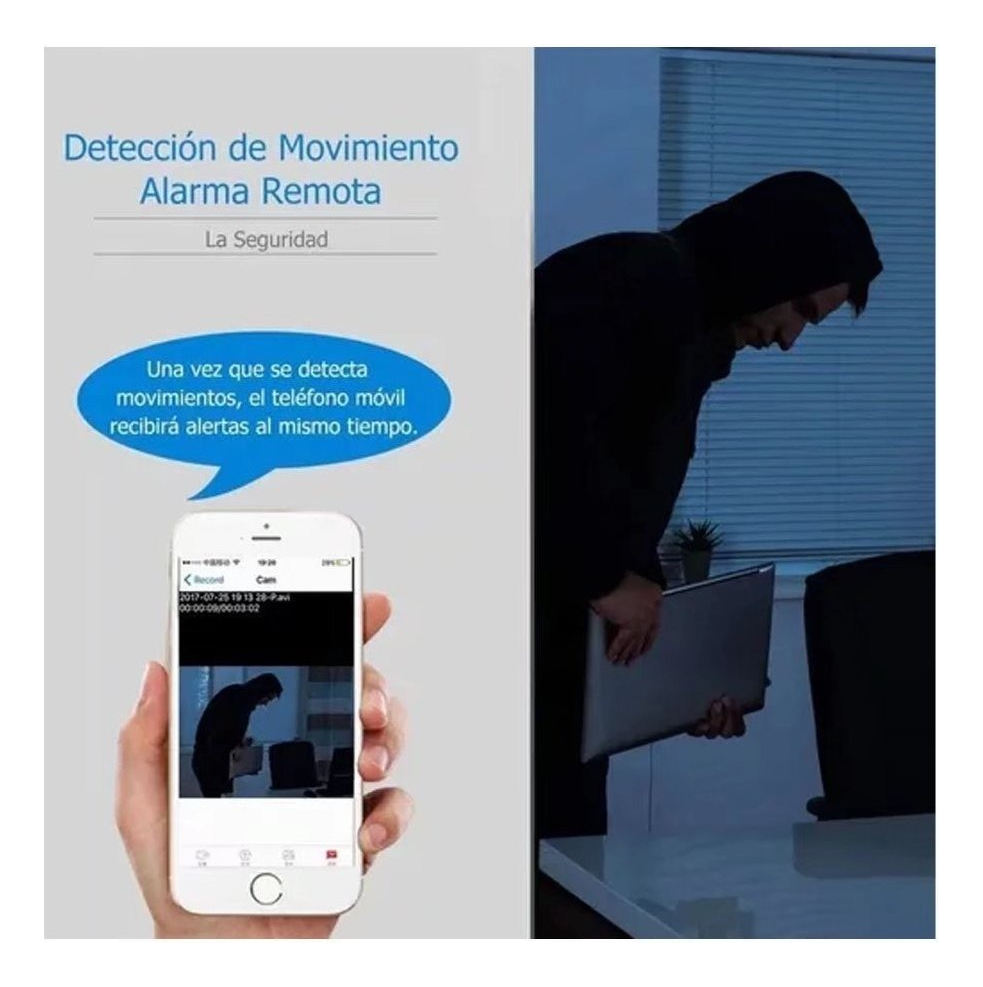 Camara De Segurança Residencial Wifi Hd Bateria Sem Fio Mini - Imagem 4
