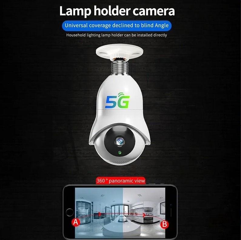 Câmera De Vigilância Wifi De Banda Dupla De 5g Com Suporte D - Imagem 3