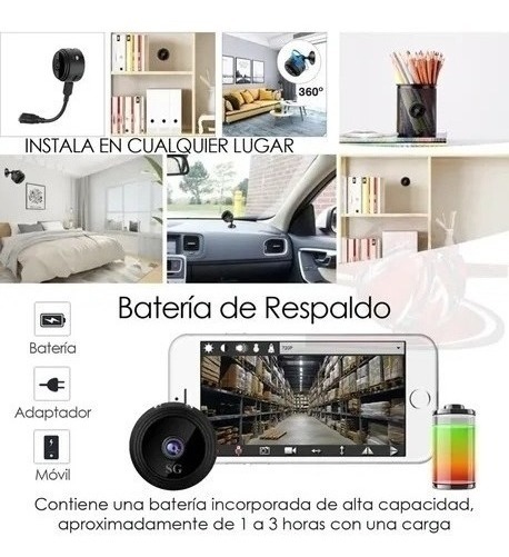 A9 Wifi Monitoramento E Segurança Mini Câmera Espiã - Imagem 7