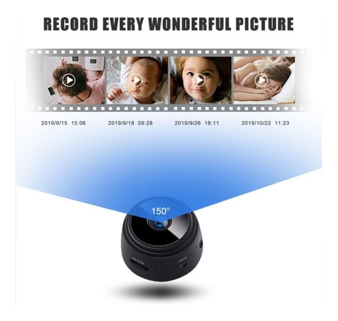 Mini Micro Câmera Monitoramento Espia Segurança Hd Wireless - Imagem 10