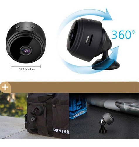 Mini Wifi Câmera Vigilância Cubo Longo Duração Hd 1080p - Imagem 3