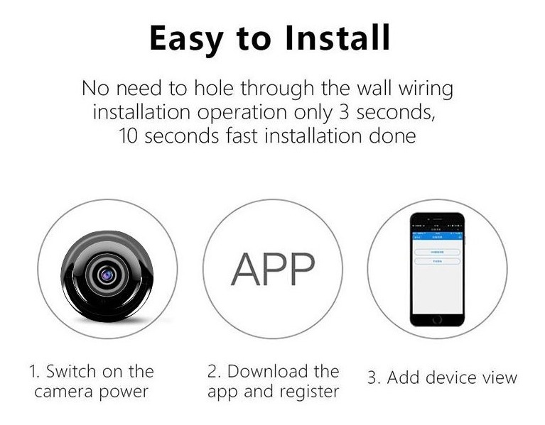 Mini Câmera Espiã Com Infravermelho Wifi Visão Noturna - Imagem 3