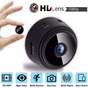 Mini Câmera Espiã Visão Noturna Hd Detecta Movimento Micr