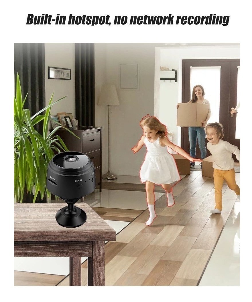 Mini Câmera Escondida Wifi Espiâ Discreta Bateria Espião - Imagem 3