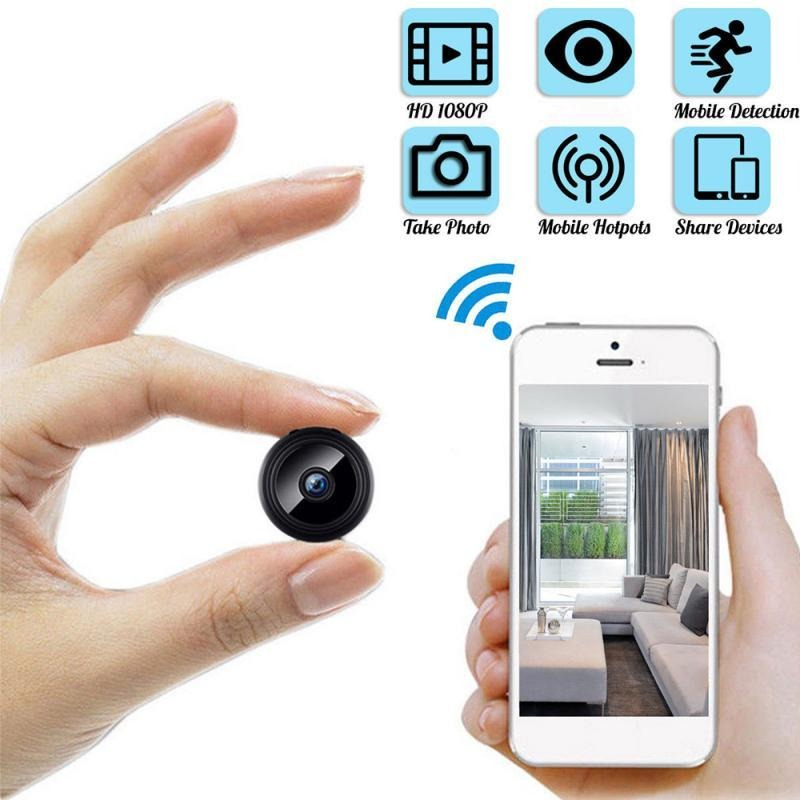 Mini Câmera De Vigilância Wi-fi Corpo Magnético