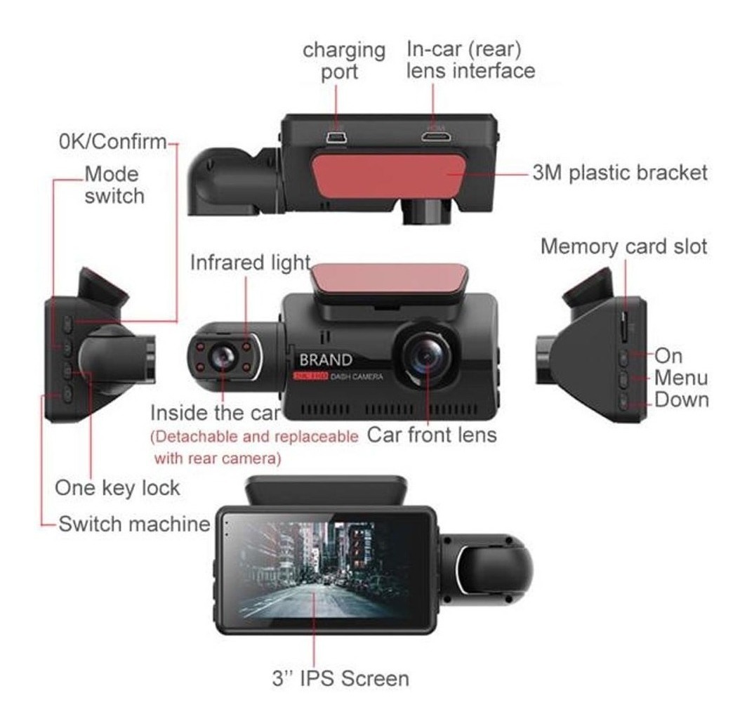 Câmera De Carro Dvr Caixa Preta Visão Noturna G-sensor Loop - Imagem 9