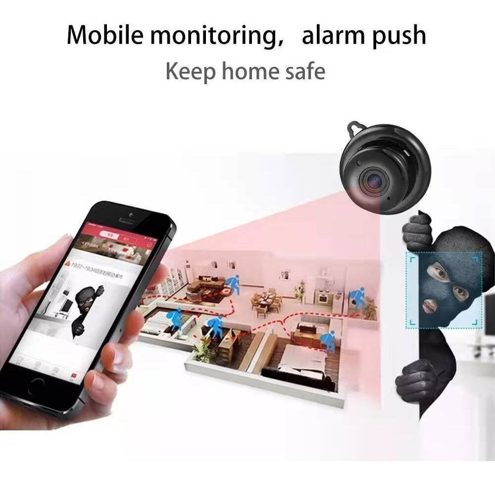 Mini Hd 1080p Camera Segurança Wifi Ip Camera Visão Noturna - Imagem 2