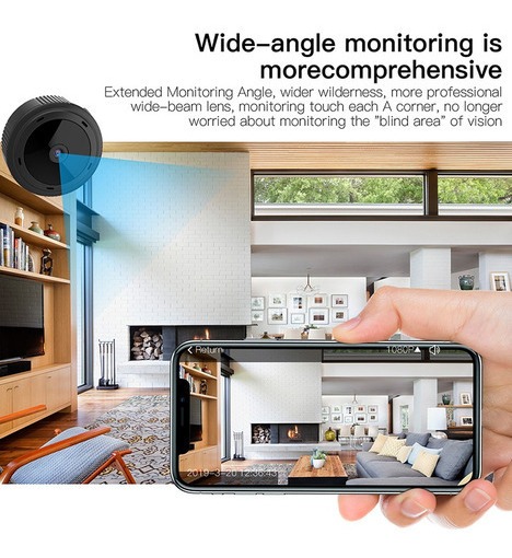 Mini Câmera Ip Sem Fio Wifi Segurança Doméstica W10 Hd 1080p - Imagem 2
