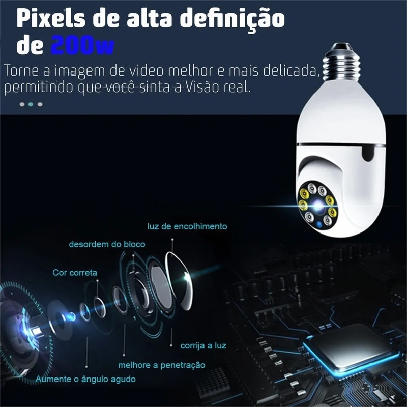 Câmera Vigilância Interna Inteligente Rotativa Full Hd Wifi - Imagem 2