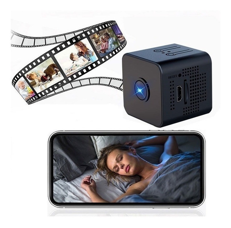 Câmera Espiã Wifi Mini Câmera De Segurança Escondida Hd 1080 - Imagem 4