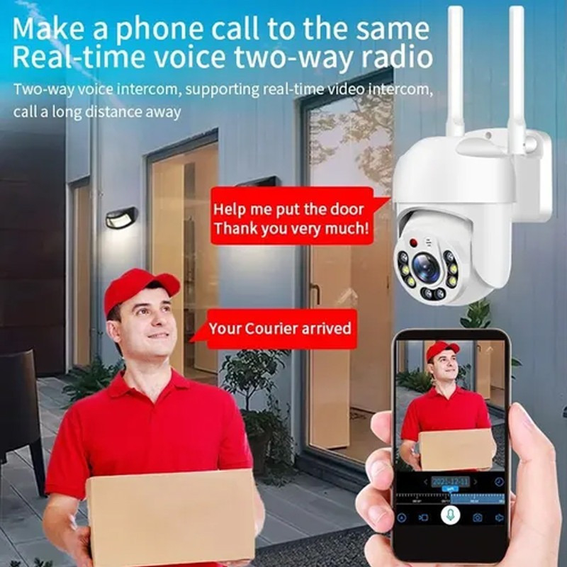 Câmera Ip Prova D'água Infravermelho Externa Wifi Hd - Imagem 5