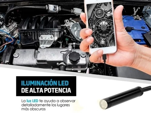 Câmera Endoscópio Usb 1 Metro Led Para Android - Imagem 8