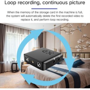 Mini Câmera De Segurança 1080p Gravação Detecção Wi-fi