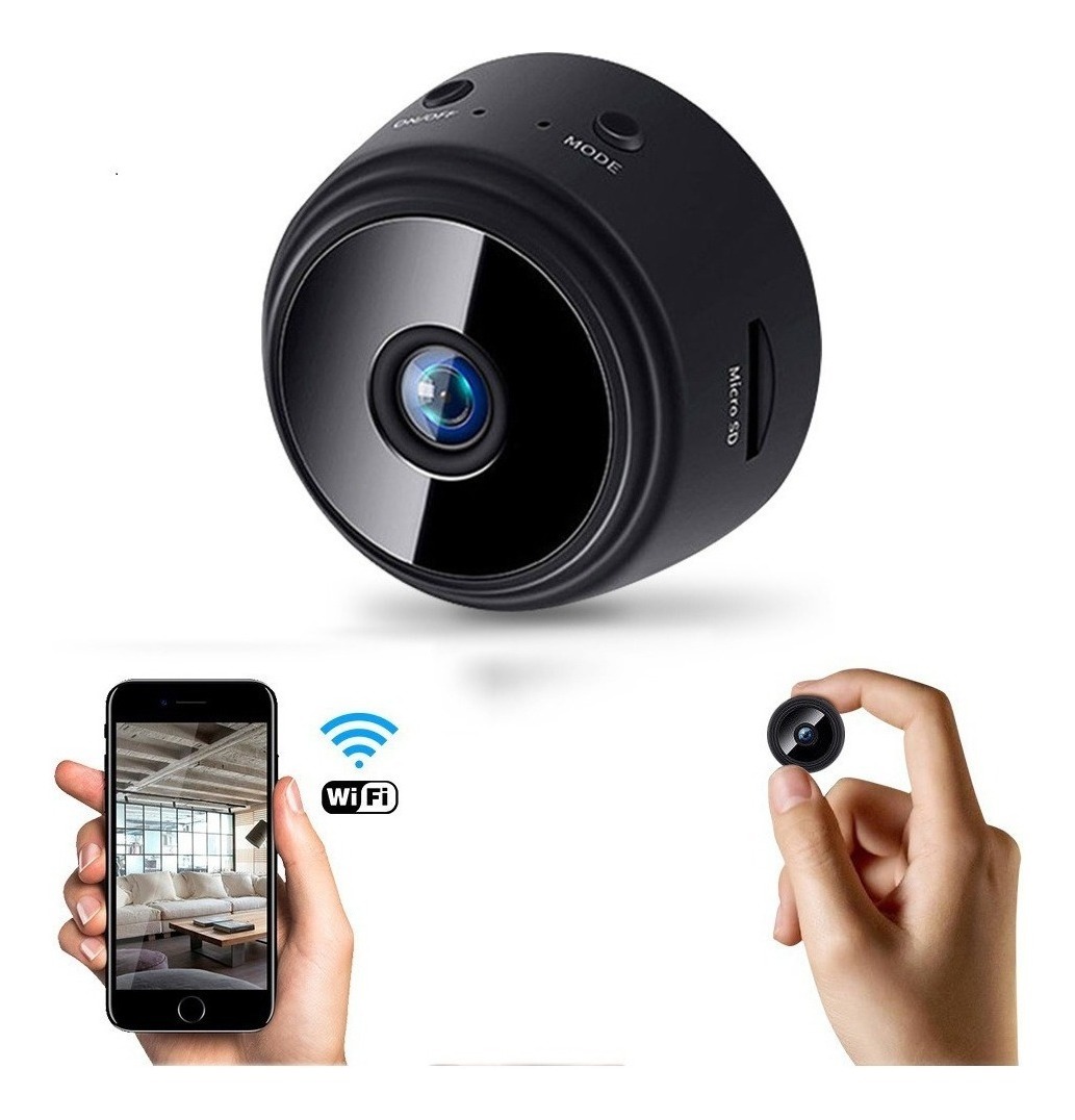 Mini Micro Câmera Monitoramento Espia Segurança Hd Wireless