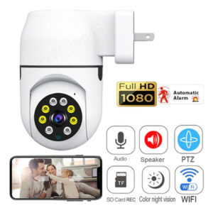 Câmera De Tomada De Parede Wifi 360° 1080p Câmeras De Vigilâ