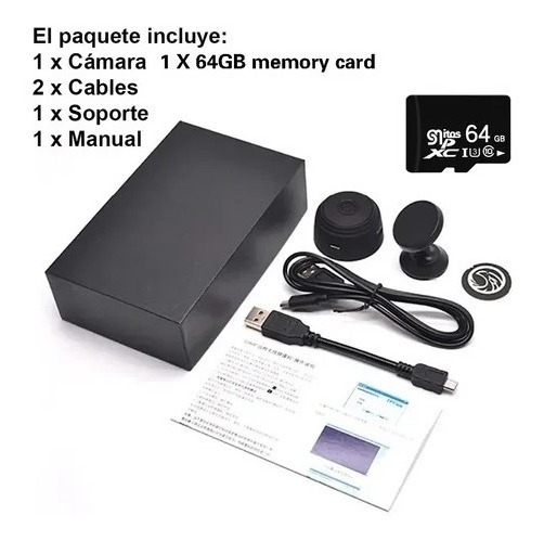Mini Câmera De Vigilância Wifi Corpo Magnético + Cartão - Imagem 3