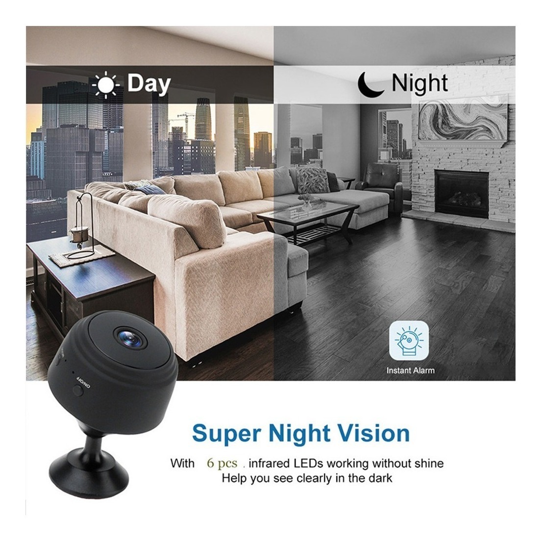 Mini Micro Câmera Monitoramento Espia Segurança Hd Wireless - Imagem 7