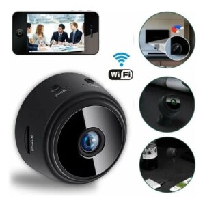 Mini Câmera Wifi Portátil Metal Case Com Visão Noturna
