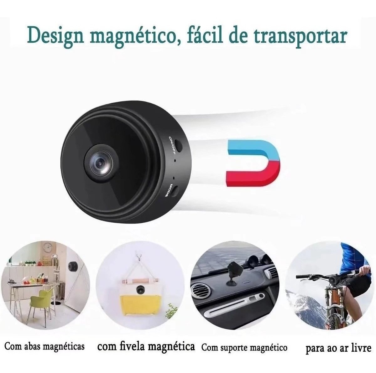 Camera De Segurança Wifi Mini Camera Espia Camuflada 3 Pcs - Imagem 6