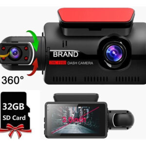 2 Lentes Hd 1080p Dash Cam+gravador De Vídeo De Carro