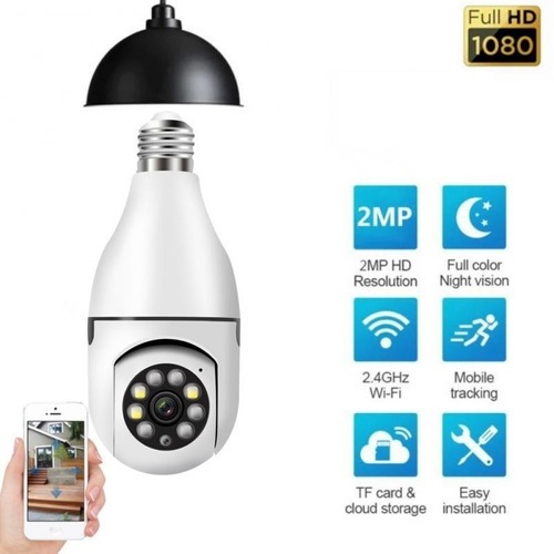 Lâmpada Da Câmera Ip Wifi Full Hd Visão Noturna Yoosee Y817