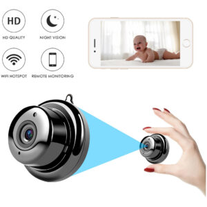 Mini Câmera Ip Wifi Conexão V380 Hd 1080p Infravermelho