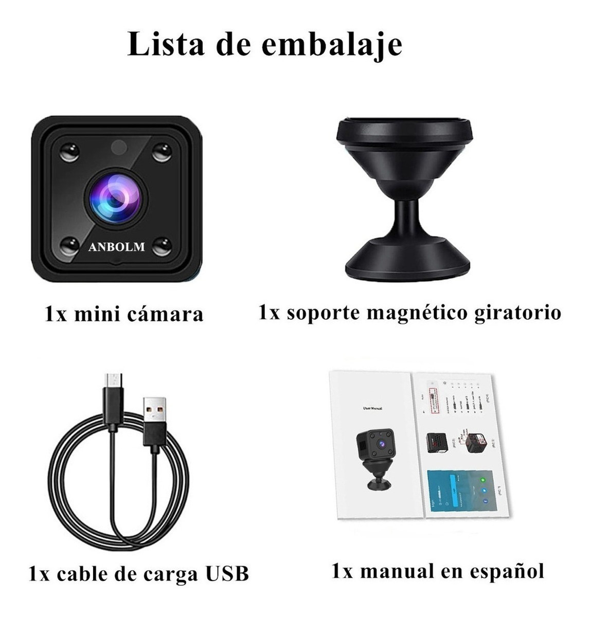 2 Peças De Mini Câmera Espiã Wifi Hd 1080p Com Visão Noturna - Imagem 9