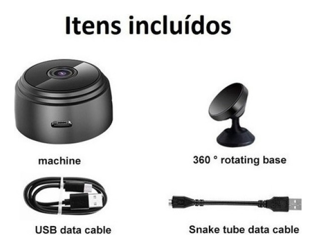 Camera Ip Espiã Wifi A9 Magnética Bateria Portatil Mini - Imagem 3