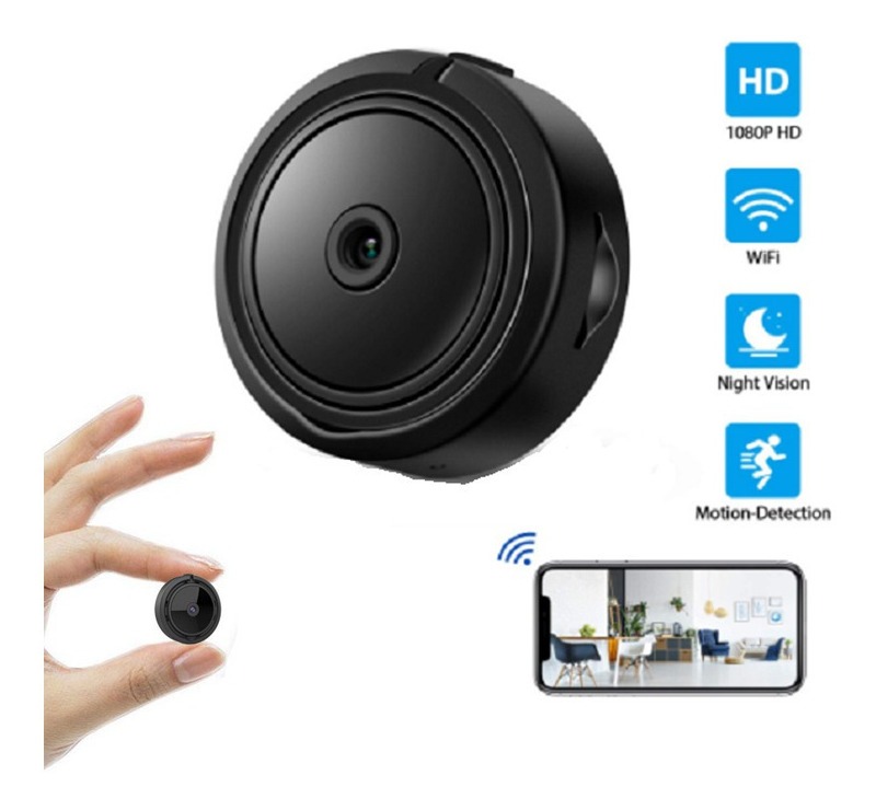 Câmera Electop-mini Wifi Com Visão Noturna, 1080p Ir