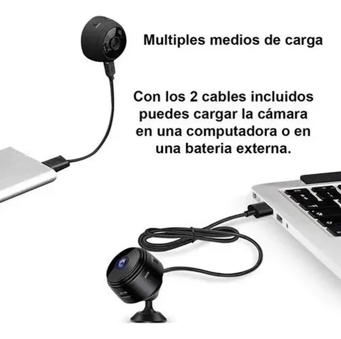 Mini Câmeras 360 Graus Hd 1080p Com Microfone Wifi Sem Fio - Imagem 9