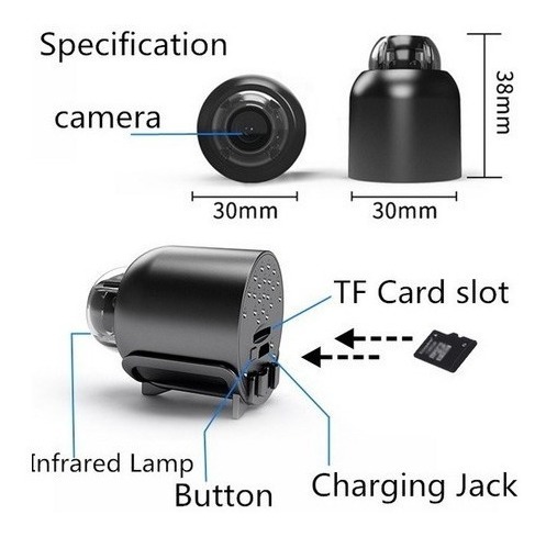 Mini Micro Câmera Ip Wifi 1080p Segurança Espiã Wifi Hd - Imagem 6