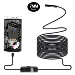 10m 7mm Android Endoscópio Câmera Flexível Ip67 6leds